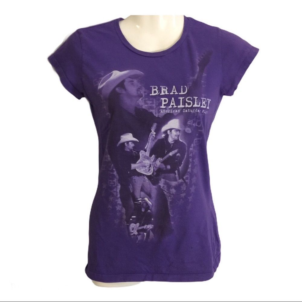 GRAPHIC TEE, Brad Paisley, Purple  sz Small